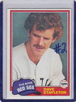 1981 Topps Base Set #81 Dave Stapleton
