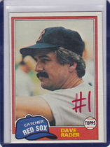 1981 Topps Base Set #378 Dave Rader
