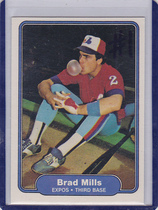 1982 Fleer Base Set #196 Brad Mills
