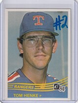 1984 Donruss Base Set #134 Tom Henke