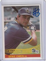 1984 Donruss Base Set #313 Spike Owen