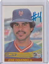 1984 Donruss Base Set #643 Jose Oquendo