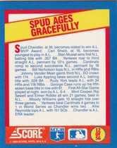 1989 Score A Year to Remember Magic Motion Trivia #12 Spud Chandler