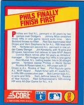 1989 Score A Year to Remember Magic Motion Trivia #19 Philadelphia Phillies