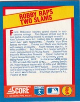 1989 Score A Year to Remember Magic Motion Trivia #39 Frank Robinson