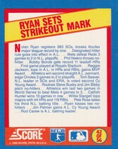 1989 Score A Year to Remember Magic Motion Trivia #42 Nolan Ryan