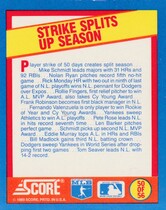 1989 Score A Year to Remember Magic Motion Trivia #50 Player Strike