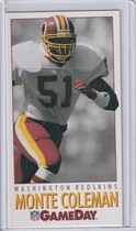 1992 Fleer GameDay #396 Monte Coleman