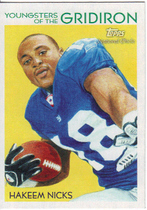 2009 Topps National Chicle Youngsters of the Gridiron #YG8 Hakeem Nicks