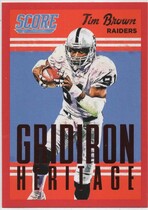 2015 Score Gridiron Heritage Red #23 Tim Brown