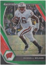 2021 Panini Prizm Draft Picks Green Wave Prizm #8 Russell Wilson