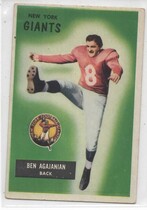 1955 Bowman Base Set #68 Ben Agajanian