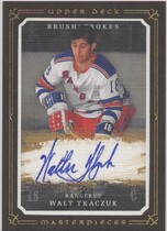 2008 Upper Deck Legends Masterpieces Masterpiece Brushstrokes Brown Border #MB-WT Walt Tkaczuk