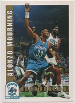 1992 NBA Hoops Base Set #361 Alonzo Mourning