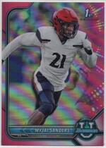 2022 Bowman University Chrome Pink Refractor #16 Myjai Sanders