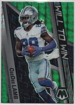 2022 Panini Mosaic Will to Win Green Mosaic #WW-18 Ceedee Lamb