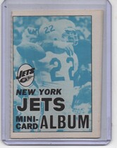 1969 Topps Mini-Albums Inserts #24 New York Jets