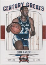 2012 Panini Threads Century Greats #21 Elgin Baylor
