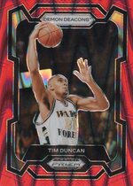 2024 Panini Prizm Draft Picks Red Seismic Prizm #63 Tim Duncan