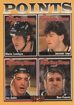1996 Fleer Base Set #137 Mario Lemieux|Jaromir Jagr|Joe Sakic|Ron Francis