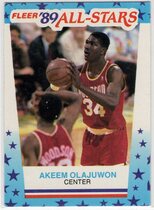 1989 Fleer Stickers #2 Akeem Olajuwon