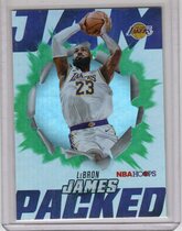 2025 Topps NBA Hoops Jam Packed Green Hoops #JP-4 Lebron James