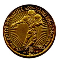 1997 Pinnacle Mint Coins Brass #27 Barry Sanders