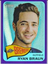2014 Topps Heritage Chrome Refractors Purple #THC-467 Ryan Braun