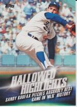 2016 Topps Hallowed Highlights #HH-5 Sandy Koufax