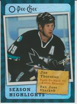 2007 Upper Deck OPC Season Highlights #SH18 Joe Thornton
