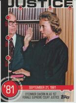 2015 Topps Baseball History #13A Sandra Day Oconnor Sworn In