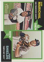2012 Topps Heritage Then and Now #MS James Shields|Juan Marichal