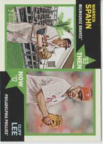2012 Topps Heritage Then and Now #TN-SL Cliff Lee|Warren Spahn