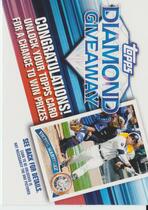 2011 Topps Update Diamond Giveaway Redeemed #TDG-27 Victor Martinez