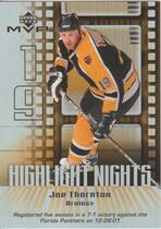 2002 Upper Deck MVP Highlight Nights #HN2 Joe Thornton