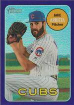 2018 Topps Heritage Chrome Hot Box Purple Refractor #THC-288 Jake Arrieta