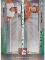 2008 Donruss Elite Extra Edition College Ties Green #CTC-13 Kyle Russell|Taylor Teagarden