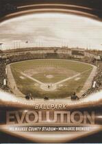 2019 Topps Evolution of Ballpark #ES-8 Miller Park|Milwaukee County Stadium