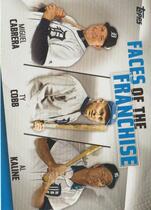 2019 Topps Faces of the Franchise Trios #FOF-11 Al Kaline|Miguel Cabrera|Ty Cobb