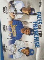 2019 Topps Faces of the Franchise Trios #FOF-16 Christian Yelich|Robin Yount|Rollie Fingers