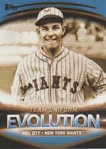 2019 Topps Evolution of Ballpark Team Uniform Blue #EL-5 Buster Posey|Mel Ott