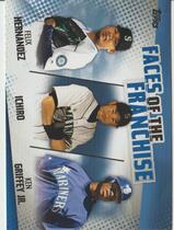 2019 Topps Faces of the Franchise Trios Blue #FOF-26 Felix Hernandez|Ichiro|Ken Griffey Jr.