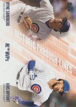 2019 Topps Historic Through Lines #HTL-30 Kris Bryant|Ryne Sandberg