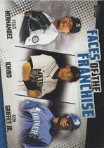 2019 Topps Faces of the Franchise Trios Black #FOF-26 Felix Hernandez|Ichiro|Ken Griffey Jr.