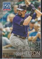 2019 Topps Update 150 Years of Professional Baseball Black #150-42 Todd Helton