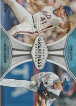 2019 Topps Greatness Returns #GR-10 Jacob Degrom|Tom Seaver
