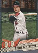 2020 Topps Decades Best Blue #DB-12 Eddie Mathews