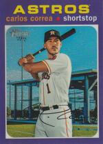 2020 Topps Heritage Chrome Purple Hot Box Refractor #THC-312 Carlos Correa