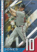 2020 Topps Update A Numbers Game #NG-9 Chipper Jones