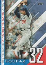 2020 Topps Update A Numbers Game Blue #NG-20 Sandy Koufax